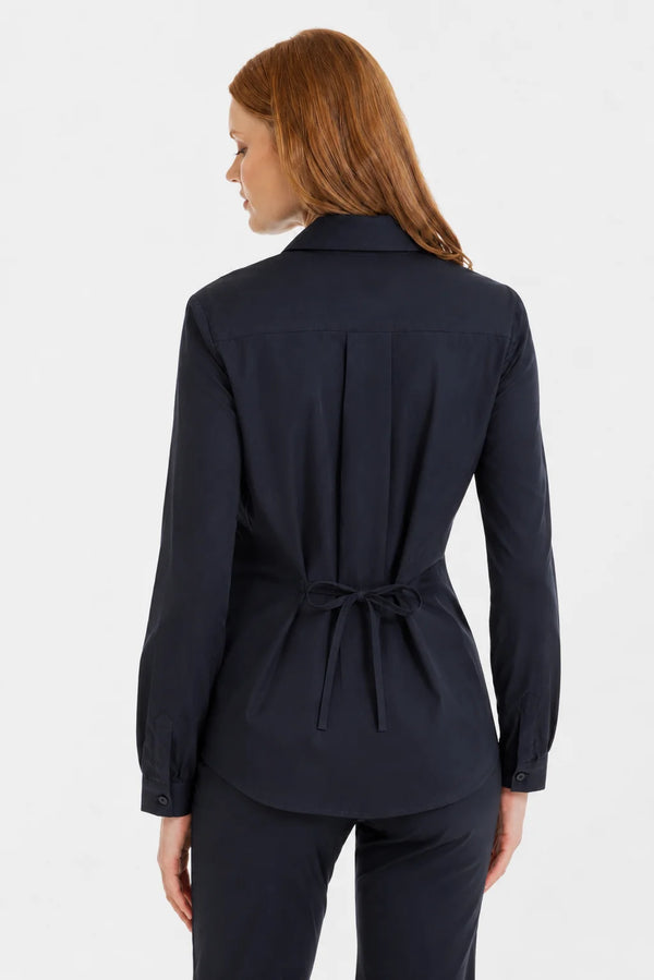 Essential katoenen zwangerschaps- en voedingsshirt - navy
