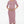Katoenen ribtricot zwangerschaps- en voedingsjurk - mauve