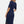 Katoenen ribtricot zwangerschaps- en voedingsjurk - navy
