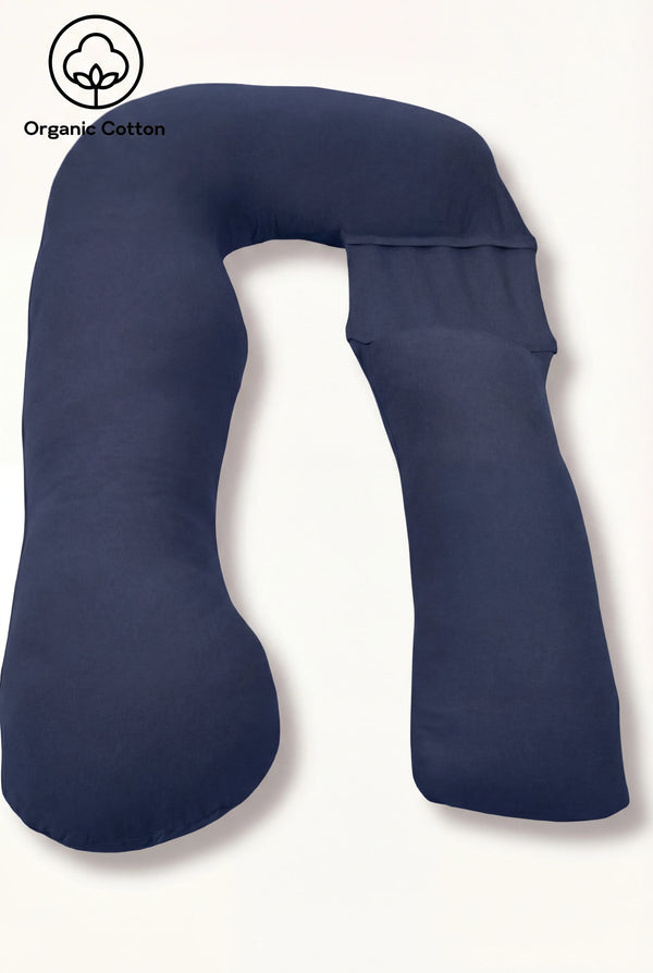 MamaToBe® Zwangerschapskussen 3-in-1 met voedingsfunctie - biologisch katoen - navy