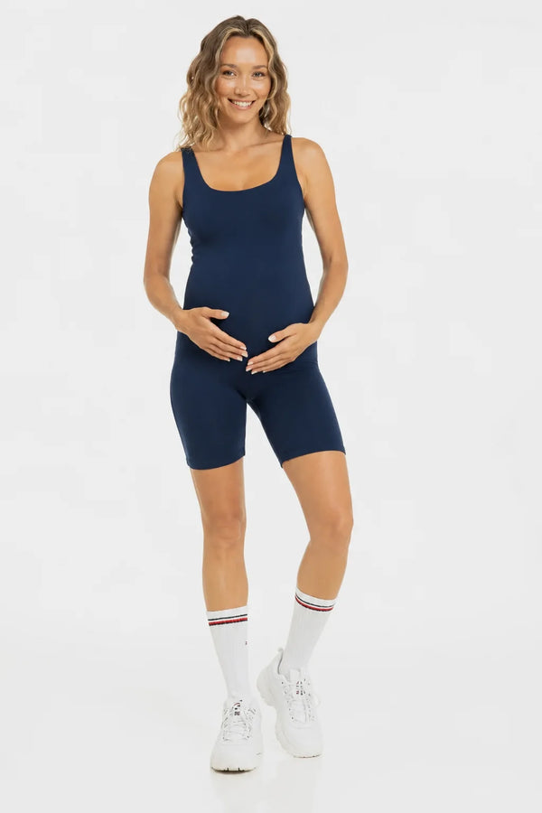 Kort shaping zwangerschapsbodysuit - navy | 100% squatproof