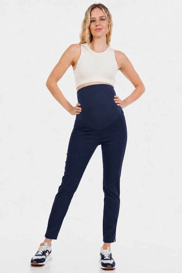 Elastische zwangerschapsbroek - navy