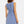 Elegante zwangerschapsjurk met geplooide band - blauw