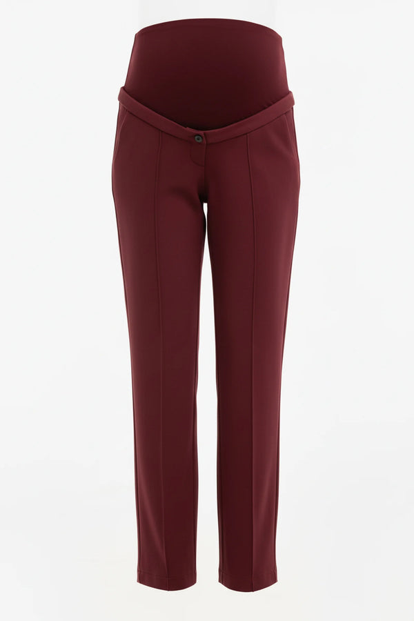 Signature Getailleerde Zwangerschapspantalon - bordeauxrood