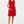 Elegante zwangerschapsjurk met geplooide band - rood