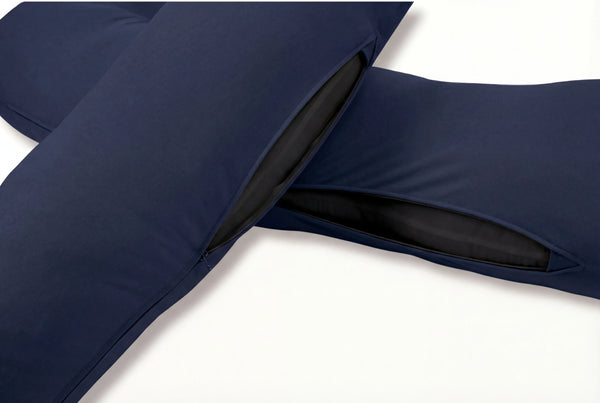 MamaToBe® Zwangerschapskussen 3-in-1 met voedingsfunctie - biologisch katoen - navy