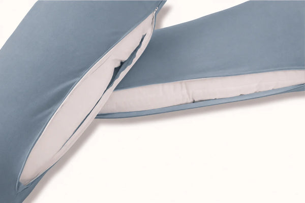 MamaToBe® Zwangerschapskussen 3-in-1 met voedingsfunctie - biologisch katoen - blauw