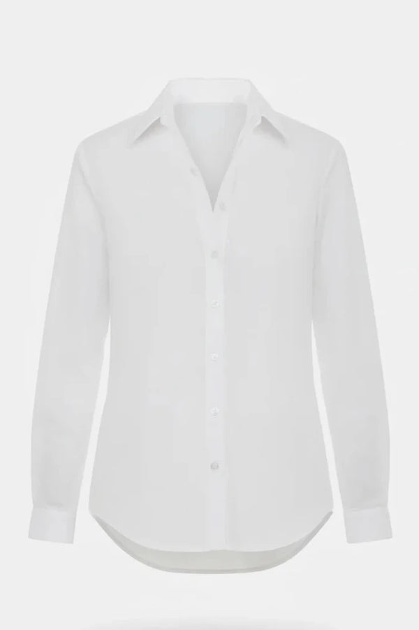 Essential katoenen zwangerschaps- en voedingsshirt – wit