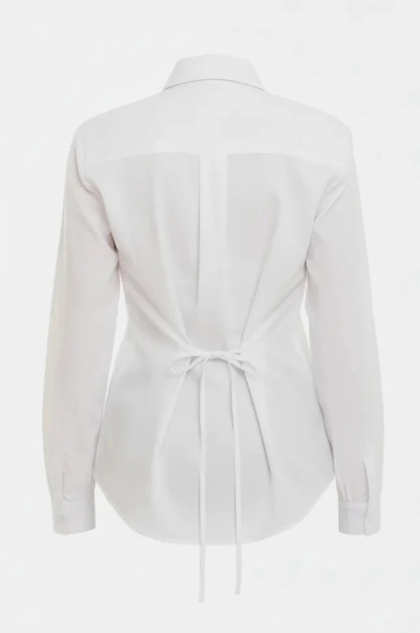 Essential katoenen zwangerschaps- en voedingsshirt – wit