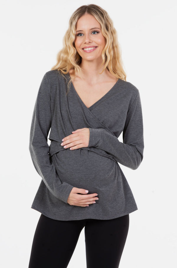 Wikkel zwangerschaps- en voedingsshirt